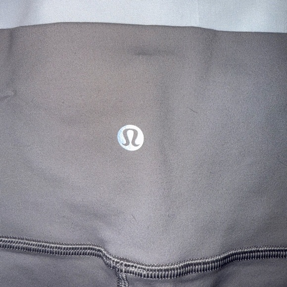 Lululemon Wunder Under High Rise Light Gray / Taupe Mesh Leggings Size 6 - Picture 3 of 6